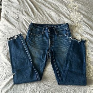 American Eagle, high-rise jegging crop button fly 6R